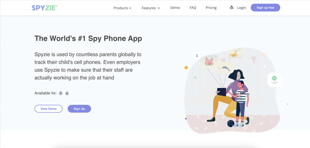 Spyzie - это платное приложение для отслеживания местоположения и мониторинга активности на телефоне